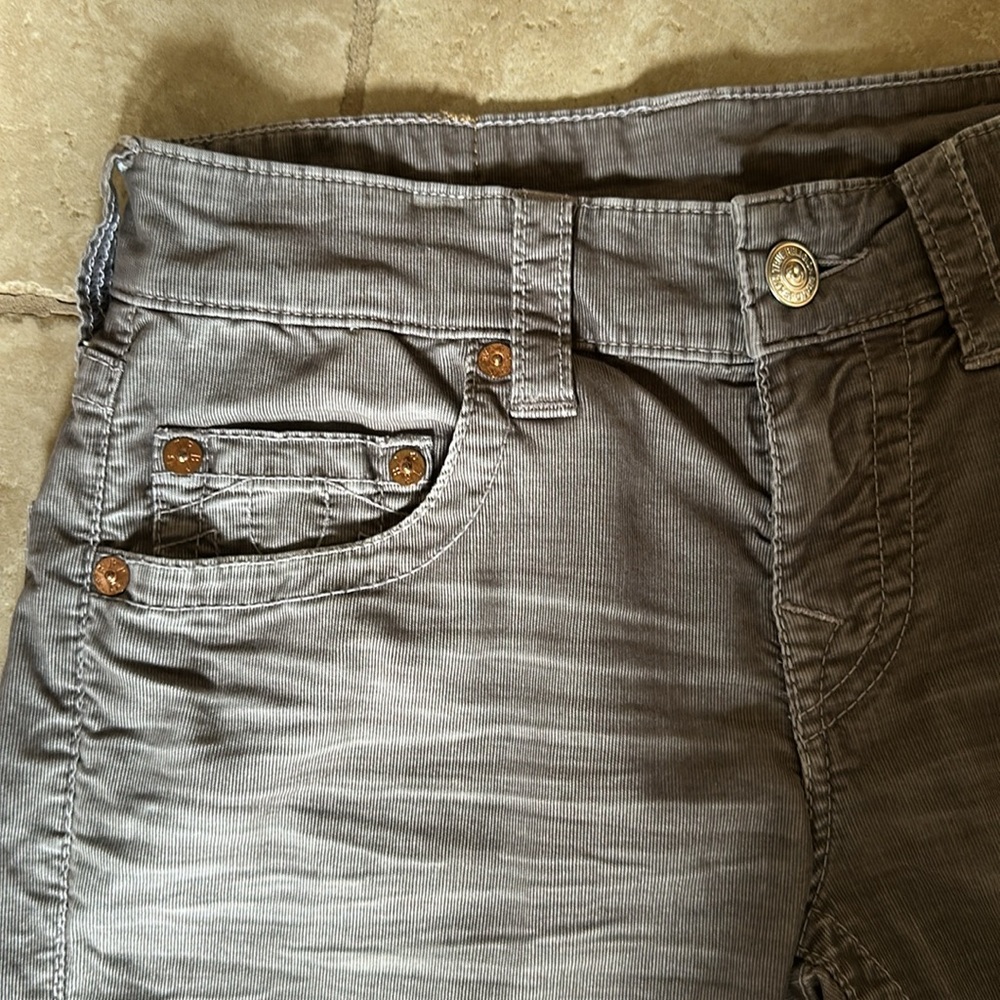 True Religion Gray Corduroy Jeans - Picture 3 of 7